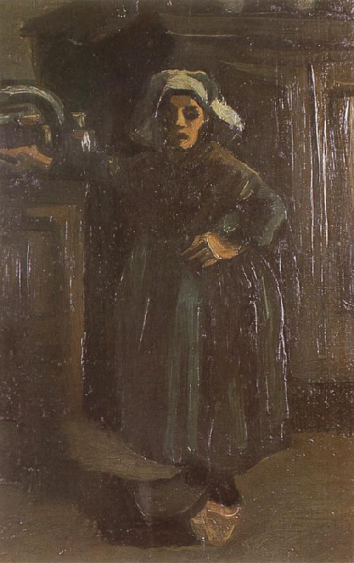 Vincent Van Gogh Peasant Woman Standing Indoors (nn04) china oil painting image